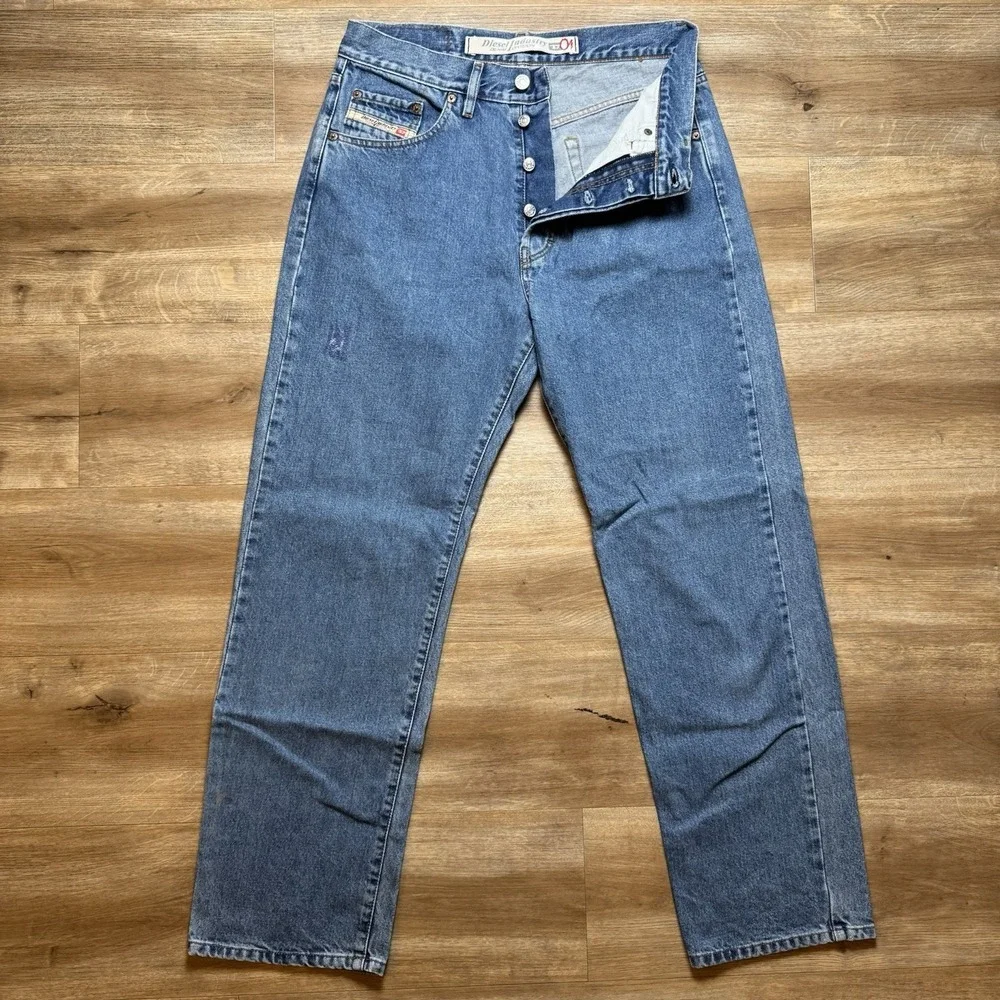 Diesel Kulter Jeans Mens 30x30 Blue Straight Leg Made in Italy Denim (Tag33)